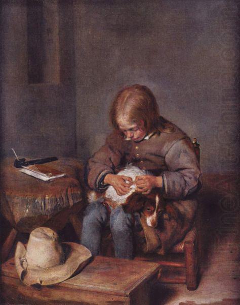 Knabe floht seinen Hund, Gerard ter Borch the Younger